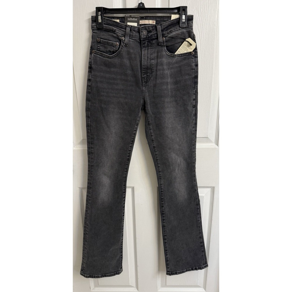 Levi's 725 High Rise Bootcut Womens Jeans 28x32 NWT Black Wash Classic Stretch